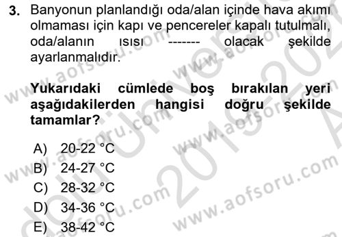 Temel Bakım ve Rehabilitasyon 2 Dersi Ara Sınavı Deneme Sınav Soruları 3. Soru