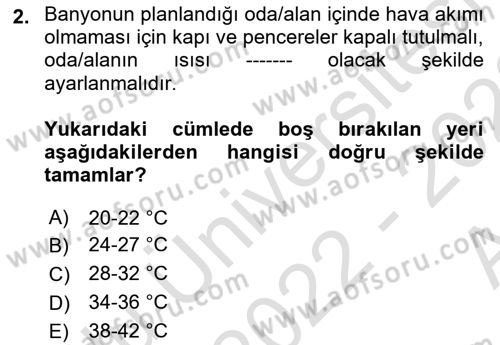 Temel Bakım ve Rehabilitasyon 2 Dersi Ara Sınavı Deneme Sınav Soruları 2. Soru