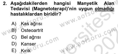 Temel Bakım ve Rehabilitasyon 2 Dersi 2022 - 2023 Yılı (Final) Dönem Sonu Sınav Soruları 2. Soru