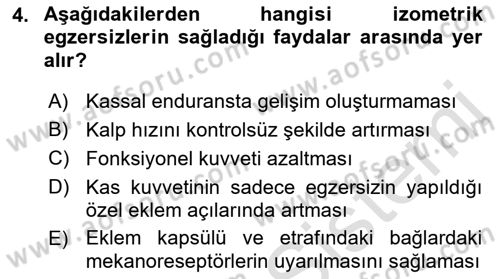 Temel Bakım ve Rehabilitasyon 2 Dersi 2022 - 2023 Yılı (Final) Dönem Sonu Sınav Soruları 4. Soru