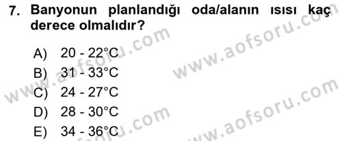 Temel Bakım ve Rehabilitasyon 2 Dersi 2022 - 2023 Yılı Yaz Okulu Sınav Soruları 7. Soru