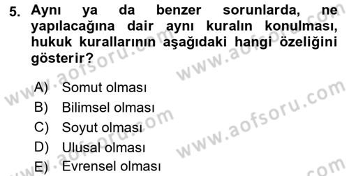 Engelli Mevzuatı ve Meslek Etiği Dersi 2018 - 2019 Yılı Yaz Okulu Sınav Soruları 5. Soru