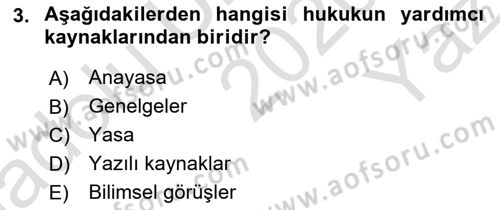 Engelli Mevzuatı ve Meslek Etiği Dersi 2020 - 2021 Yılı Yaz Okulu Sınav Soruları 3. Soru