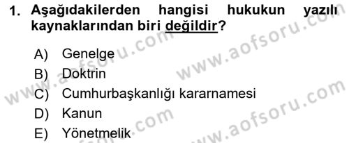 Engelli Mevzuatı ve Meslek Etiği Dersi 2021 - 2022 Yılı (Vize) Ara Sınav Soruları 1. Soru