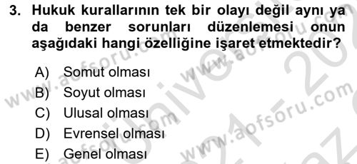 Engelli Mevzuatı ve Meslek Etiği Dersi 2021 - 2022 Yılı Yaz Okulu Sınav Soruları 3. Soru