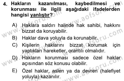 Engelli Mevzuatı ve Meslek Etiği Dersi 2024 - 2025 Yılı (Vize) Ara Sınav Soruları 4. Soru