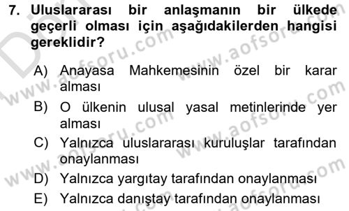 Engelli Mevzuatı ve Meslek Etiği Dersi 2024 - 2025 Yılı (Final) Dönem Sonu Sınav Soruları 7. Soru