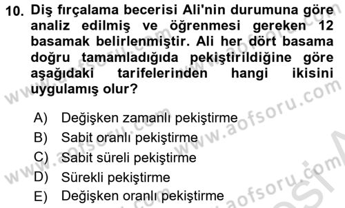 Çoklu Engellilerin Bakım ve Rehabilitasyonu Dersi 2021 - 2022 Yılı (Final) Dönem Sonu Sınav Soruları 10. Soru