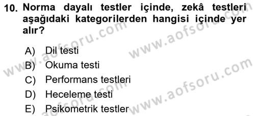 Çoklu Engellilerin Bakım ve Rehabilitasyonu Dersi 2021 - 2022 Yılı Yaz Okulu Sınav Soruları 10. Soru