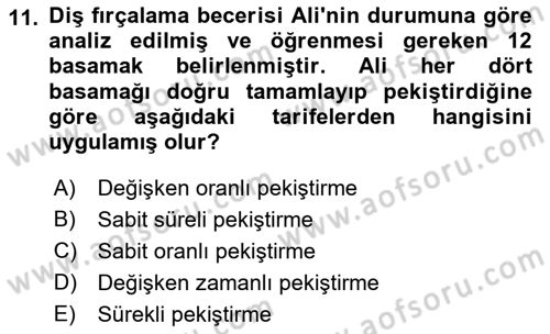 Çoklu Engellilerin Bakım ve Rehabilitasyonu Dersi 2023 - 2024 Yılı (Final) Dönem Sonu Sınav Soruları 11. Soru