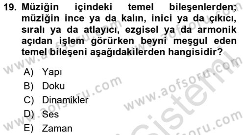 Çoklu Engellilerin Bakım ve Rehabilitasyonu Dersi 2024 - 2025 Yılı (Final) Dönem Sonu Sınav Soruları 19. Soru