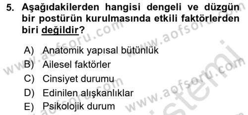 Yaşlılıkta Nörolojik Temelli Durumların Bakım ve Rehabilitasyonu Dersi 2019 - 2020 Yılı (Final) Dönem Sonu Sınav Soruları 5. Soru