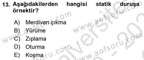 Yaşlılıkta Nörolojik Temelli Durumların Bakım ve Rehabilitasyonu Dersi 2020 - 2021 Yılı Yaz Okulu Sınav Soruları 13. Soru
