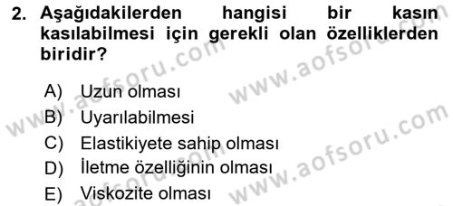 Ortopedik Rehabilitasyon Dersi 2021 - 2022 Yılı (Vize) Ara Sınav Soruları 2. Soru