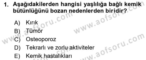 Ortopedik Rehabilitasyon Dersi 2022 - 2023 Yılı (Final) Dönem Sonu Sınav Soruları 1. Soru