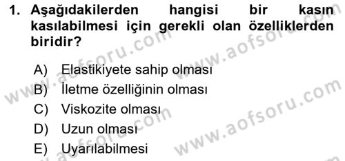 Ortopedik Rehabilitasyon Dersi 2023 - 2024 Yılı Yaz Okulu Sınav Soruları 1. Soru