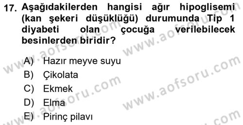 Gelişimsel Yetersizliklerin Bakım ve Rehabilitasyonu Dersi 2018 - 2019 Yılı (Vize) Ara Sınav Soruları 17. Soru