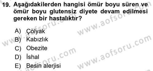 Gelişimsel Yetersizliklerin Bakım ve Rehabilitasyonu Dersi 2021 - 2022 Yılı (Vize) Ara Sınav Soruları 19. Soru