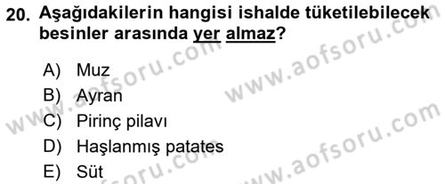 Gelişimsel Yetersizliklerin Bakım ve Rehabilitasyonu Dersi 2021 - 2022 Yılı (Vize) Ara Sınav Soruları 20. Soru