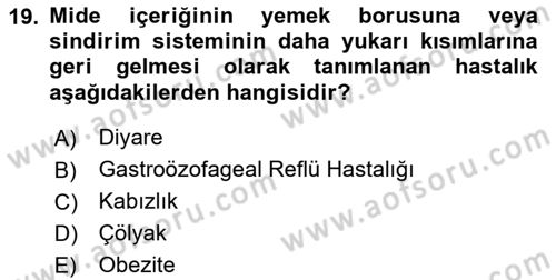 Gelişimsel Yetersizliklerin Bakım ve Rehabilitasyonu Dersi 2023 - 2024 Yılı (Vize) Ara Sınav Soruları 19. Soru