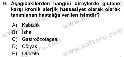 Gelişimsel Yetersizliklerin Bakım ve Rehabilitasyonu Dersi 2023 - 2024 Yılı (Final) Dönem Sonu Sınav Soruları 9. Soru