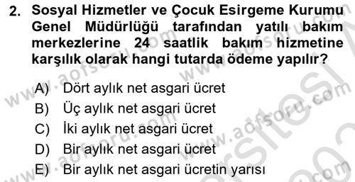 Gelişimsel Yetersizliklerin Bakım ve Rehabilitasyonu Dersi 2024 - 2025 Yılı (Final) Dönem Sonu Sınav Soruları 2. Soru