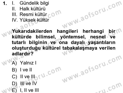 Halk Edebiyatına Giriş 1 Dersi Ara Sınavı Deneme Sınav Soruları 1. Soru