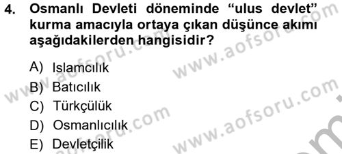 Halk Edebiyatına Giriş 1 Dersi Ara Sınavı Deneme Sınav Soruları 4. Soru