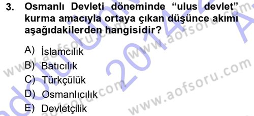 Halk Edebiyatına Giriş 1 Dersi Ara Sınavı Deneme Sınav Soruları 3. Soru