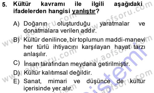 Halk Edebiyatına Giriş 1 Dersi Ara Sınavı Deneme Sınav Soruları 5. Soru