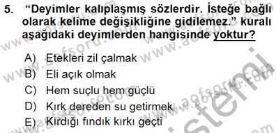 Halk Edebiyatına Giriş 1 Dersi 2015 - 2016 Yılı (Final) Dönem Sonu Sınav Soruları 5. Soru