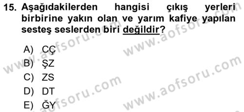 Halk Edebiyatına Giriş 1 Dersi Ara Sınavı Deneme Sınav Soruları 15. Soru