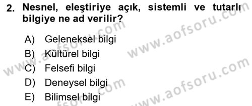 Halk Edebiyatına Giriş 1 Dersi 2018 - 2019 Yılı Yaz Okulu Sınav Soruları 2. Soru