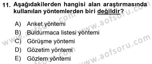 Halk Edebiyatına Giriş 1 Dersi Ara Sınavı Deneme Sınav Soruları 11. Soru
