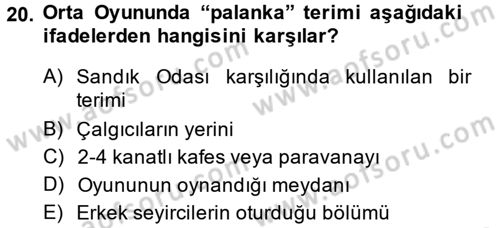 Halk Edebiyatına Giriş 2 Dersi 2013 - 2014 Yılı (Vize) Ara Sınav Soruları 20. Soru
