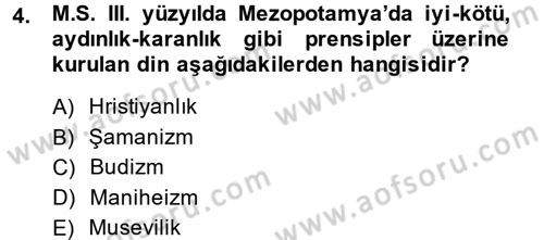 Halk Edebiyatına Giriş 2 Dersi 2014 - 2015 Yılı (Final) Dönem Sonu Sınav Soruları 4. Soru