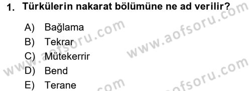 Halk Edebiyatına Giriş 2 Dersi 2015 - 2016 Yılı (Vize) Ara Sınav Soruları 1. Soru