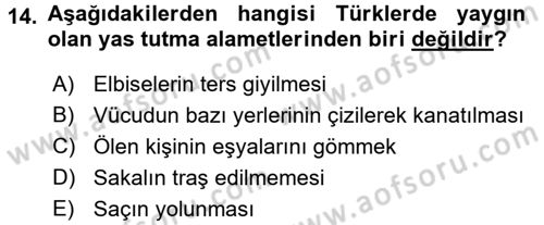 Halk Edebiyatına Giriş 2 Dersi 2015 - 2016 Yılı (Vize) Ara Sınav Soruları 14. Soru