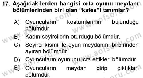 Halk Edebiyatına Giriş 2 Dersi 2015 - 2016 Yılı (Vize) Ara Sınav Soruları 17. Soru