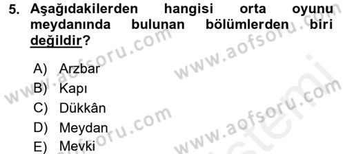 Halk Edebiyatına Giriş 2 Dersi 2015 - 2016 Yılı (Vize) Ara Sınav Soruları 5. Soru