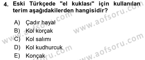 Halk Edebiyatına Giriş 2 Dersi 2015 - 2016 Yılı (Final) Dönem Sonu Sınav Soruları 4. Soru