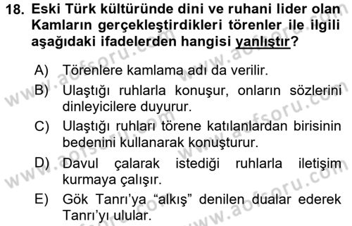 Halk Edebiyatına Giriş 2 Dersi 2016 - 2017 Yılı (Vize) Ara Sınav Soruları 18. Soru