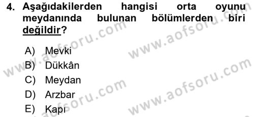 Halk Edebiyatına Giriş 2 Dersi 2016 - 2017 Yılı (Final) Dönem Sonu Sınav Soruları 4. Soru
