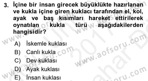 Halk Edebiyatına Giriş 2 Dersi 2017 - 2018 Yılı (Vize) Ara Sınav Soruları 3. Soru