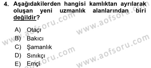 Halk Edebiyatına Giriş 2 Dersi 2017 - 2018 Yılı (Final) Dönem Sonu Sınav Soruları 4. Soru