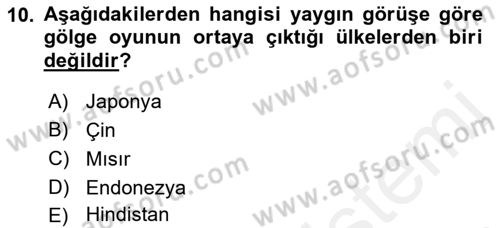 Halk Edebiyatına Giriş 2 Dersi 2018 - 2019 Yılı (Vize) Ara Sınav Soruları 10. Soru