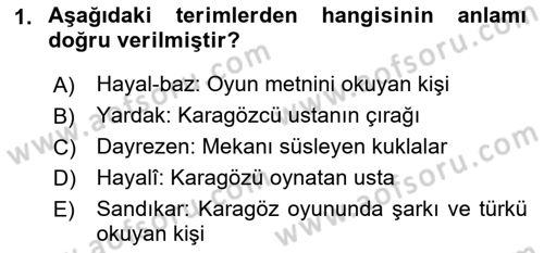 Halk Edebiyatına Giriş 2 Dersi 2018 - 2019 Yılı Yaz Okulu Sınav Soruları 1. Soru