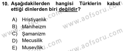 Halk Edebiyatına Giriş 2 Dersi 2020 - 2021 Yılı Yaz Okulu Sınav Soruları 10. Soru