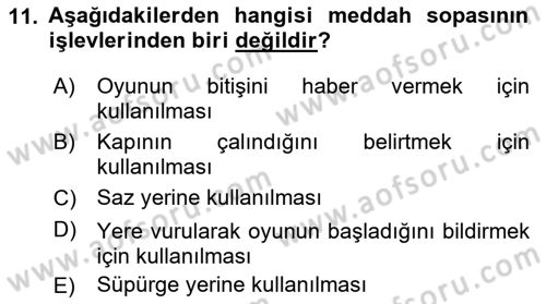 Halk Edebiyatına Giriş 2 Dersi 2021 - 2022 Yılı Yaz Okulu Sınav Soruları 11. Soru
