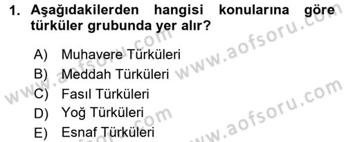 Halk Edebiyatına Giriş 2 Dersi 2023 - 2024 Yılı Yaz Okulu Sınav Soruları 1. Soru